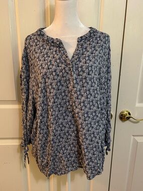 JNY floral peasant top, 3X